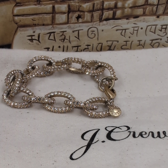 J. Crew Gold Crystal Pavé Bracelet - Picture 2 of 4